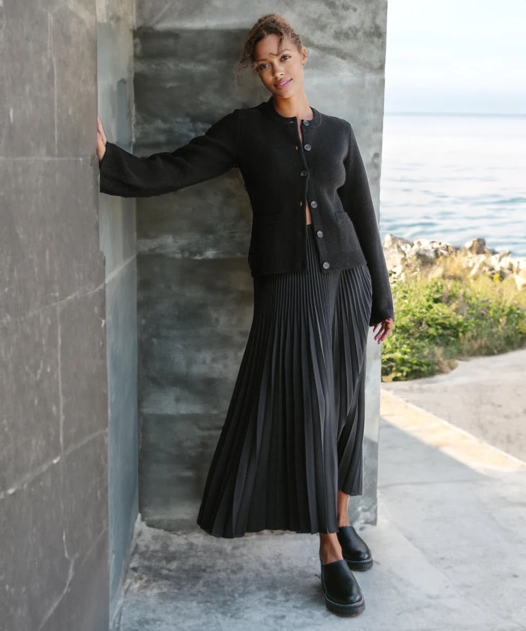 Kardigan Dzianinowy | Prosty Krój | Miękka Struktura