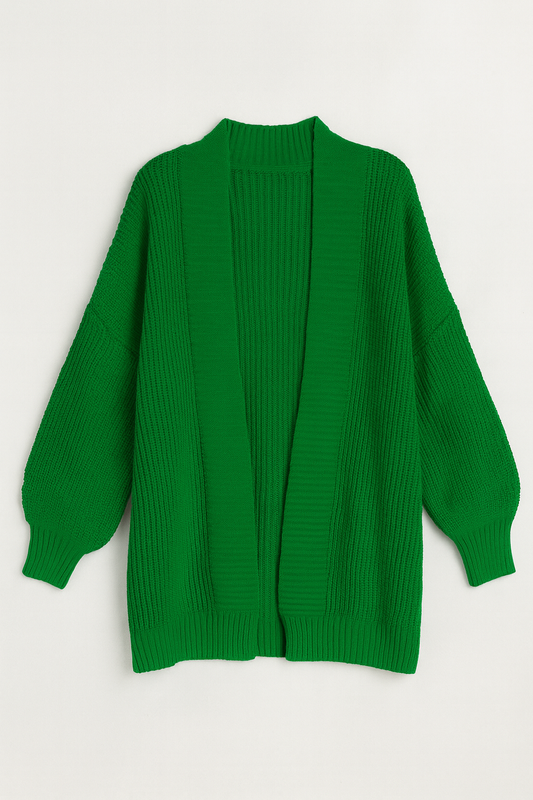 Kardigan o Luźnym Kroju | Dzianina Strukturalna | Styl Casual