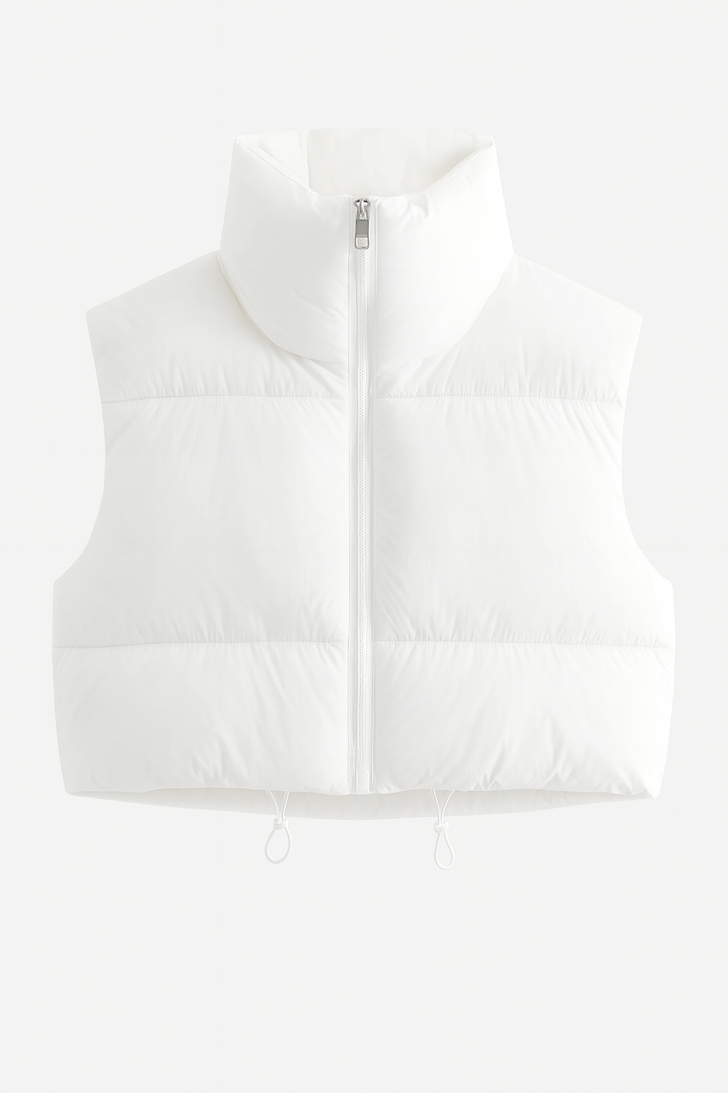 Damska Pikowana Kamizelka | Lekka i Krótka | Stójka i Suwak