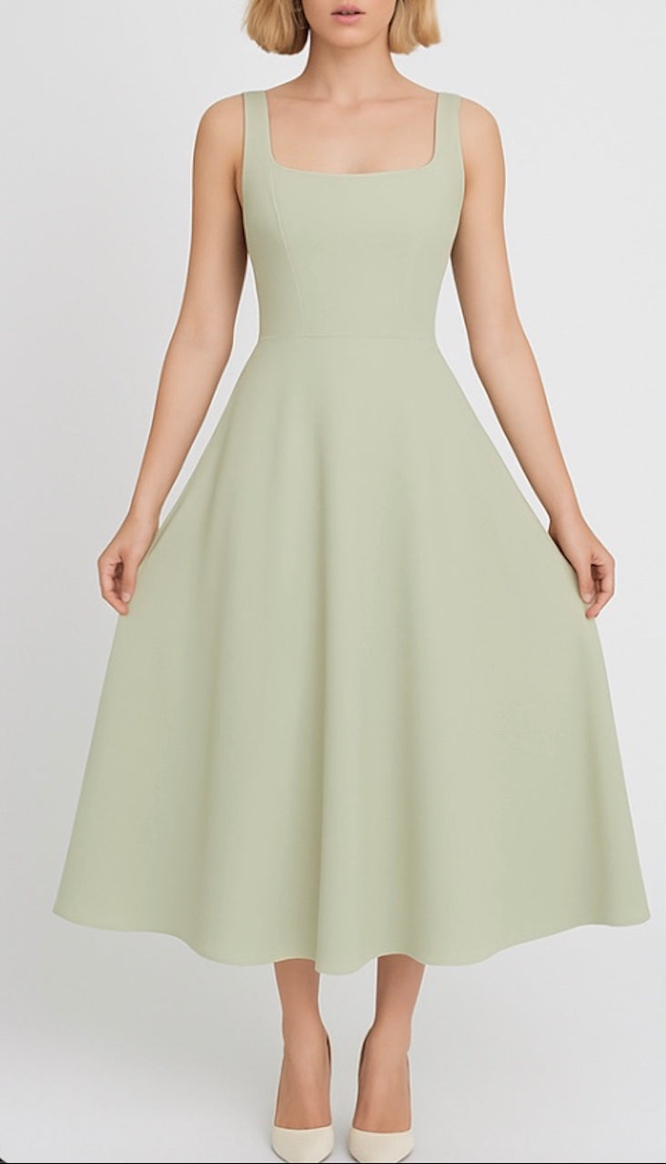 Sofia | Long dress with square neckline